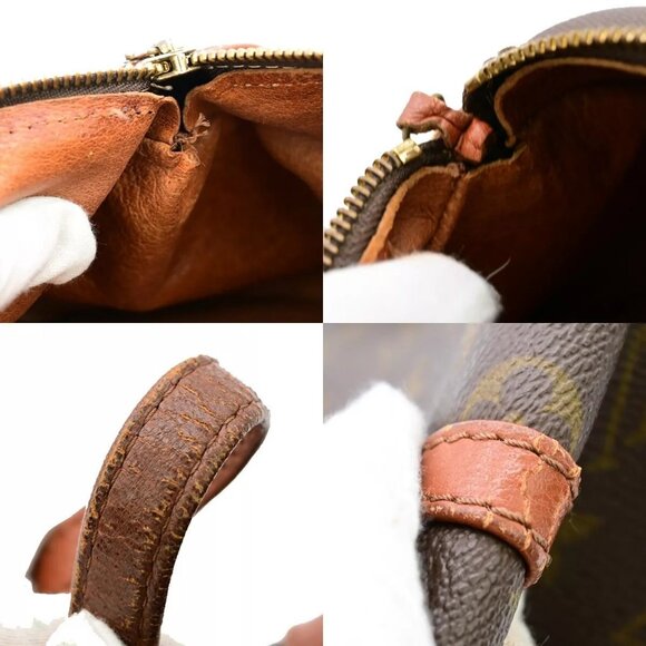 LOUIS VUITTON Logo PAPILLON 30 Hand Bag Monogram Leather Brown - Picture 9 of 14